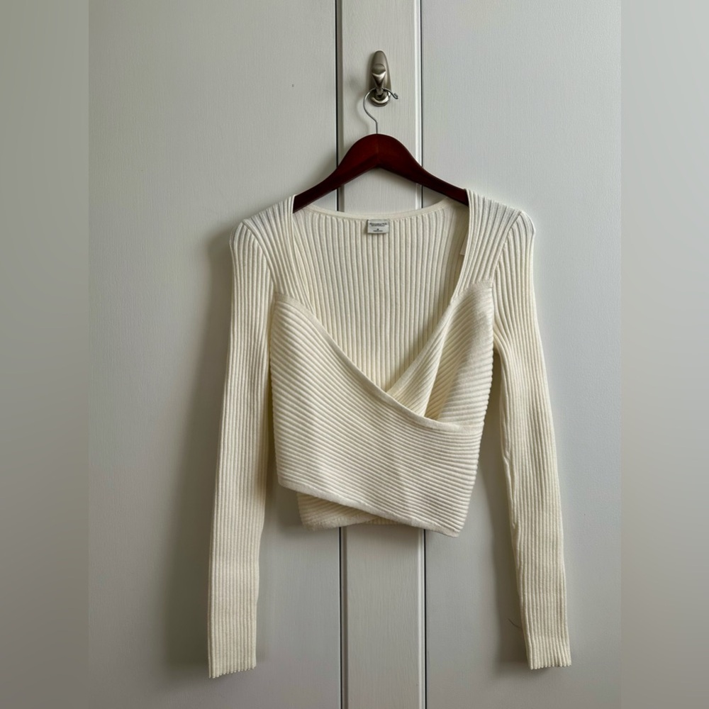 NWT ribbed wrap sweater